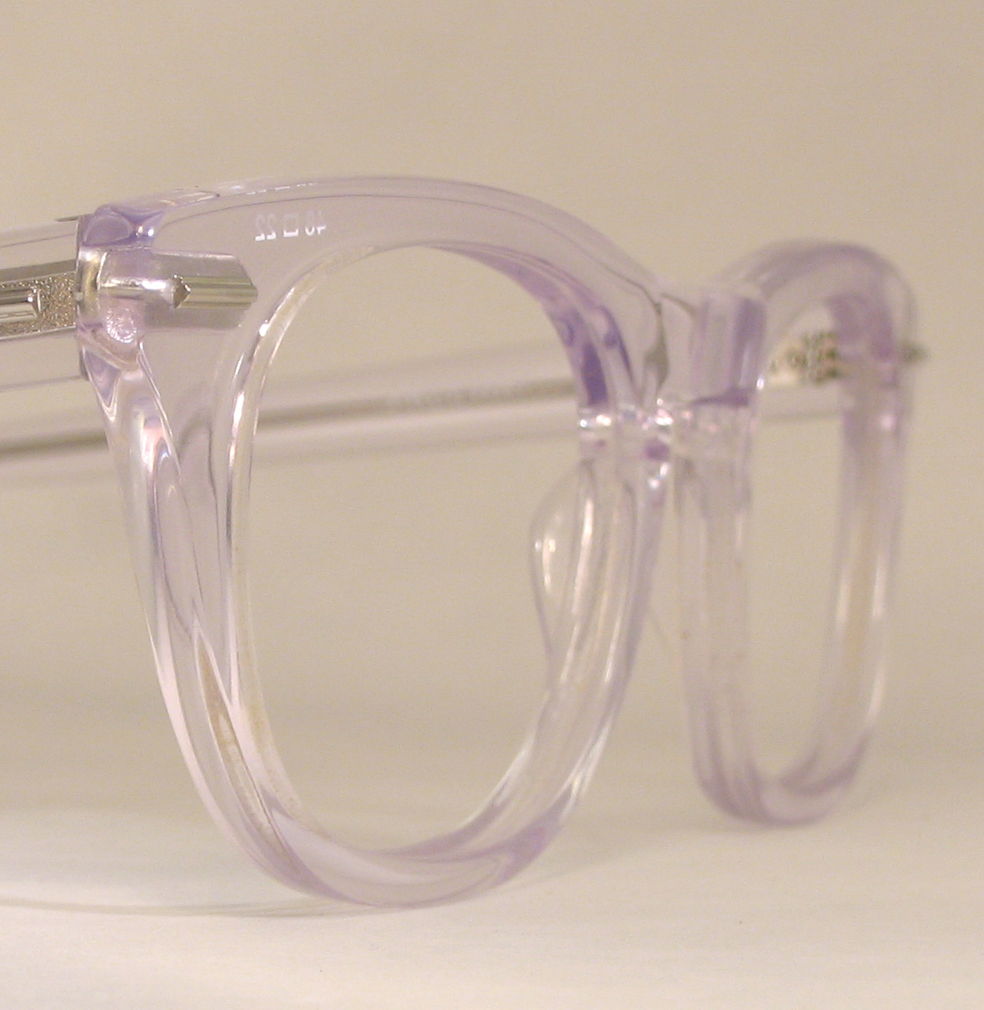 clear plastic eyeglass frames