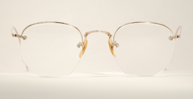 semi rimless glasses vintage