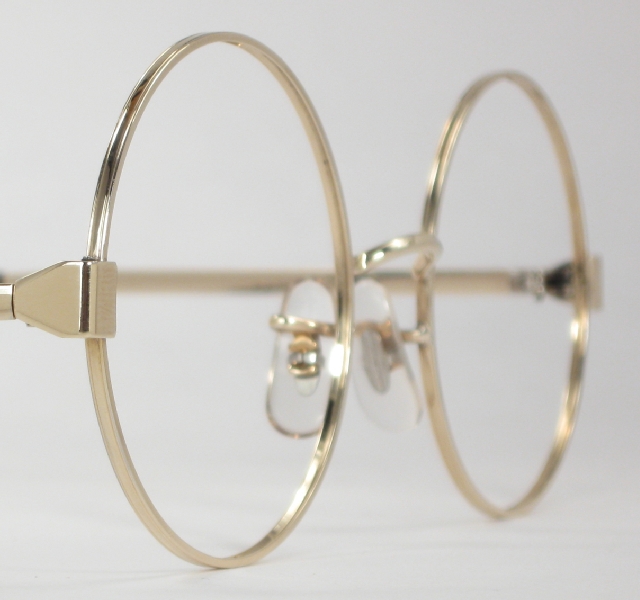 Optometrist Attic Imperial Gold College Round Wire Rim Vintage Eyeglasses