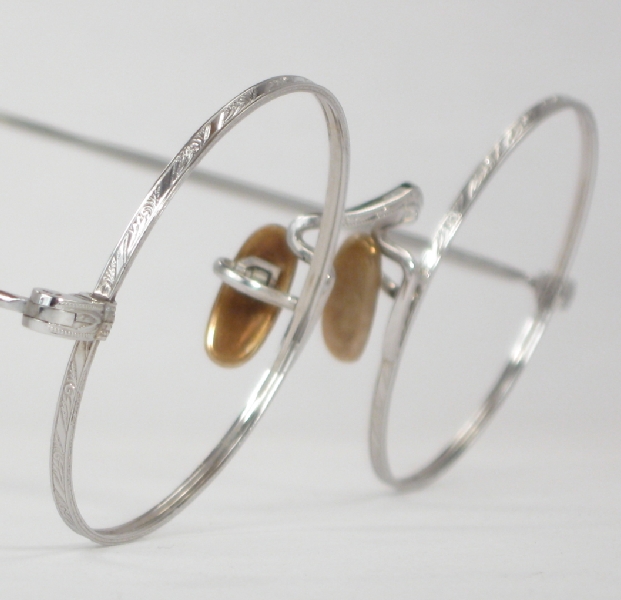 Optometrist Attic Shuron Silver Round Wire Rim Vintage