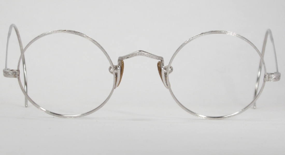 Optometrist Attic Shuron Silver Round Wire Rim Vintage