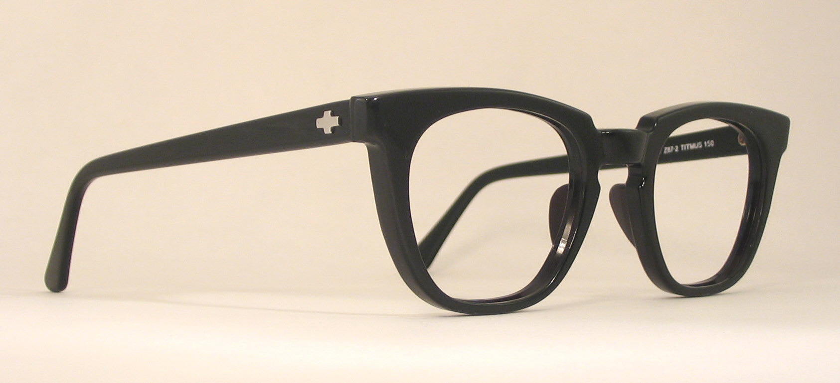 Optometrist Attic - T-O MEN'S BLACK PLASTIC HORNRIM EYEGLASSES