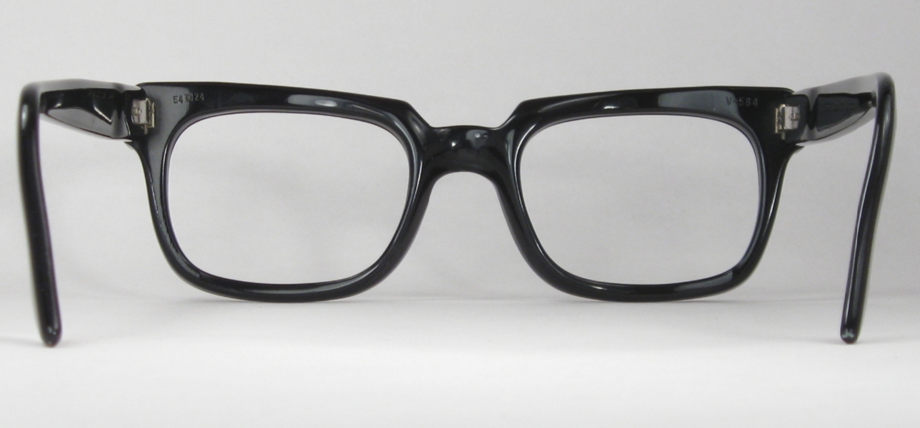 Optometrist Attic Victory Men S Black Plastic Vintage Eyeglasses