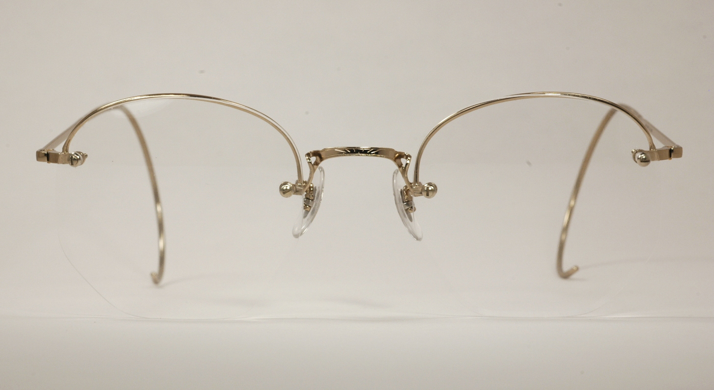Optometrist Attic Art Craft Gold Rimway Art Bilt Half Rim Eyeglasses