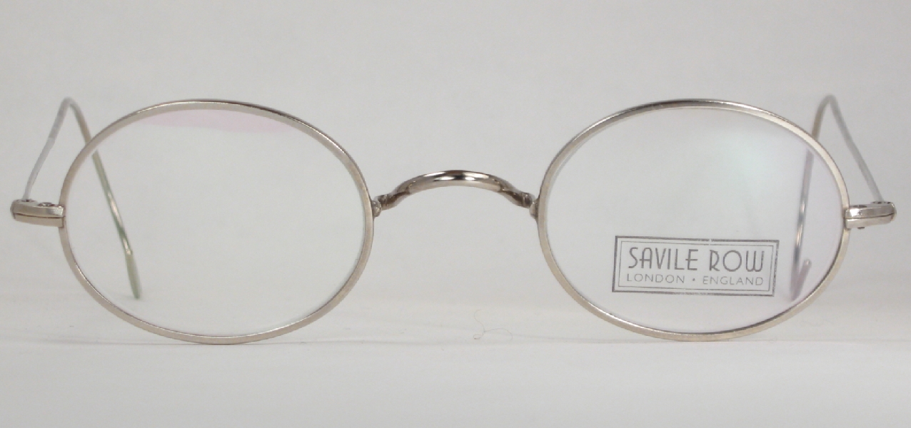 Optometrist Attic S R SILVER OVAL SADDLE BRIDGE EYEGLASSES