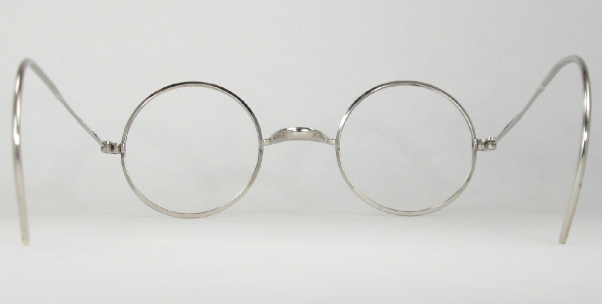 Optometrist Attic - GENERAL SILVER ROUND WINDSOR ANTIQUE EYEGLASSES